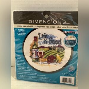 Dimensions 'Life is Good' Cross Stitch Kit - Multicolor